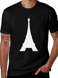 Eiffel Tower Graphic Tee - Classic Parisian Style