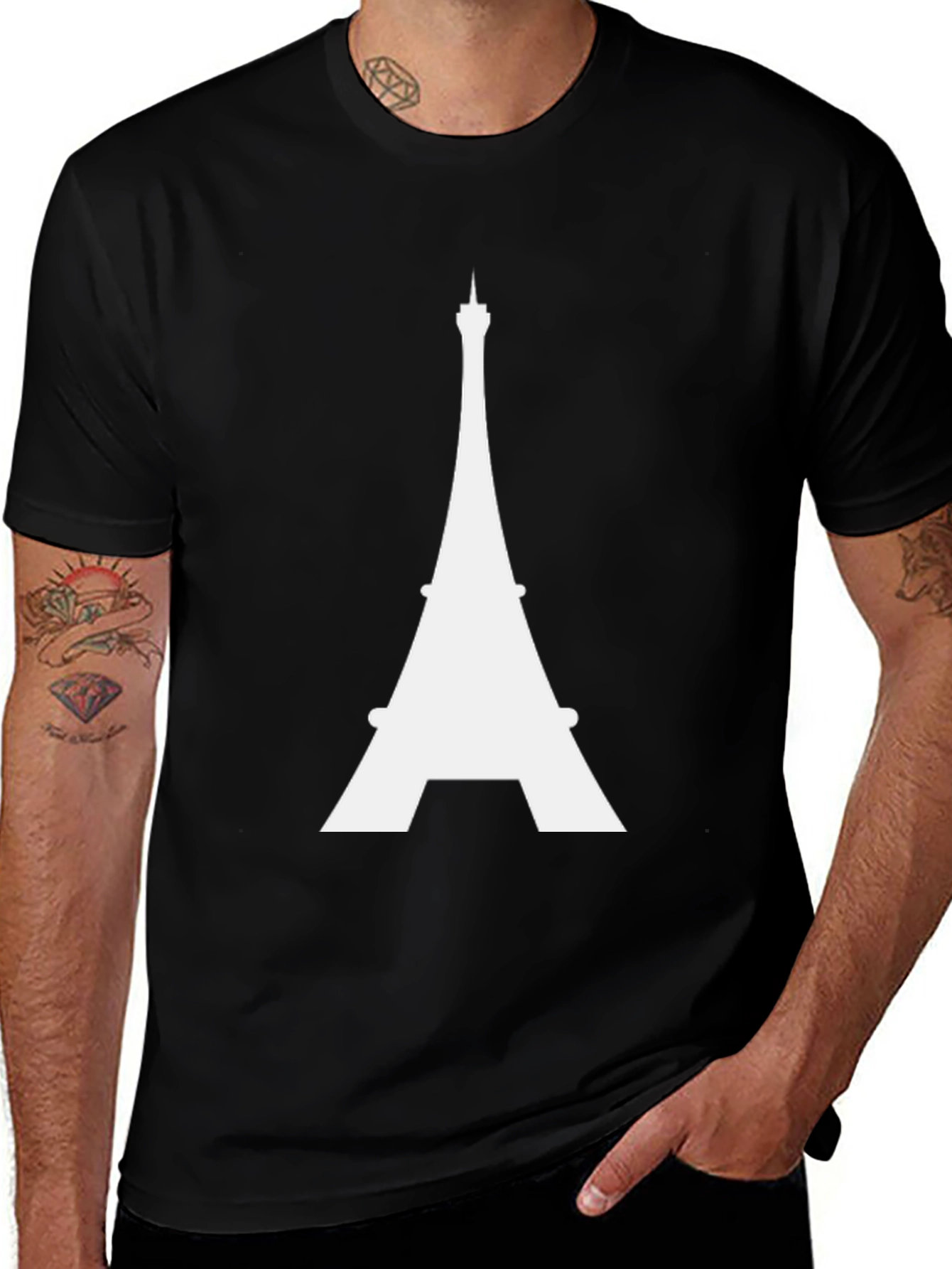 Eiffel Tower Graphic Tee - Classic Parisian Style
