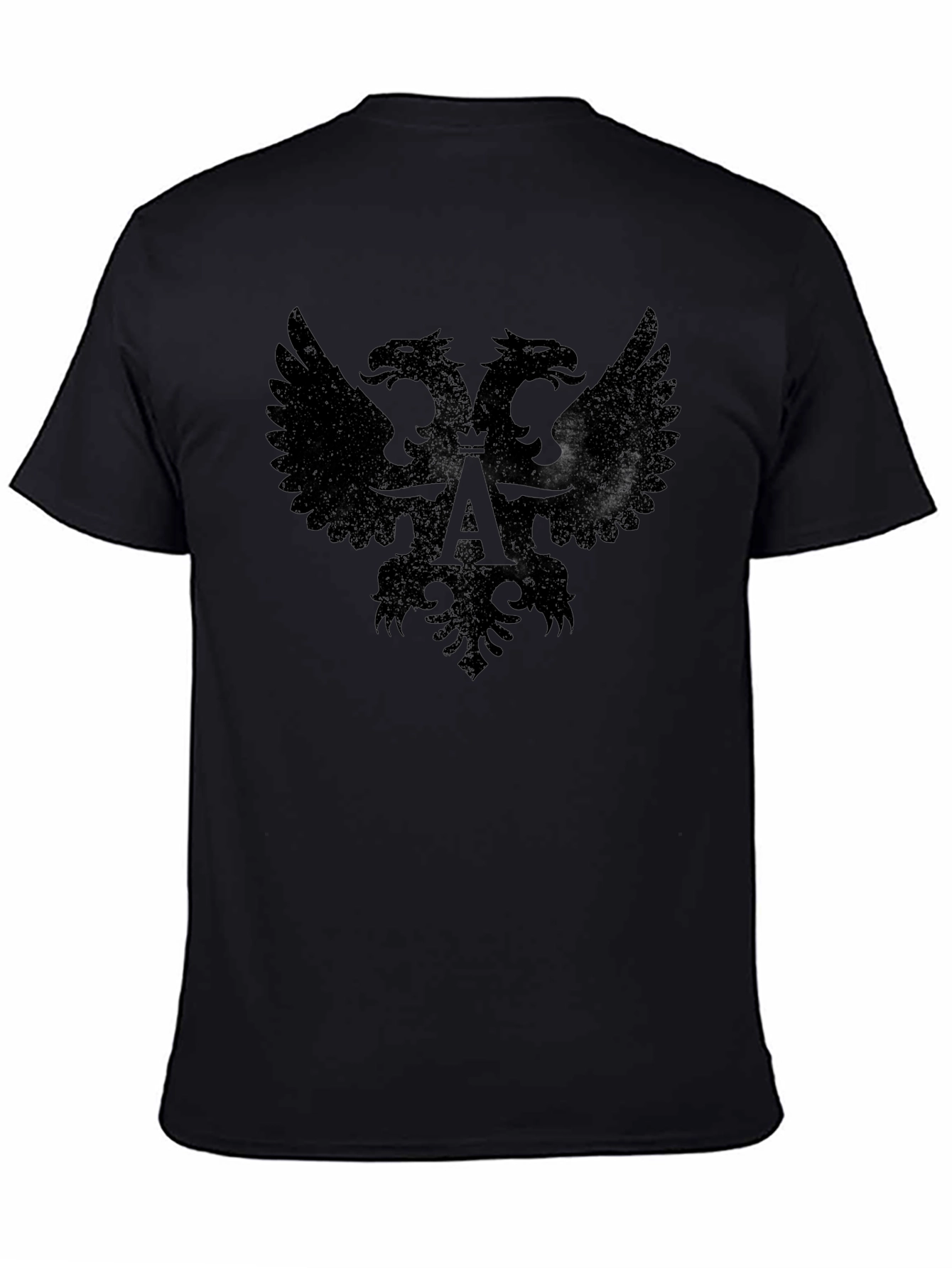 Double-Headed Eagle Graphic Black T-Shirt