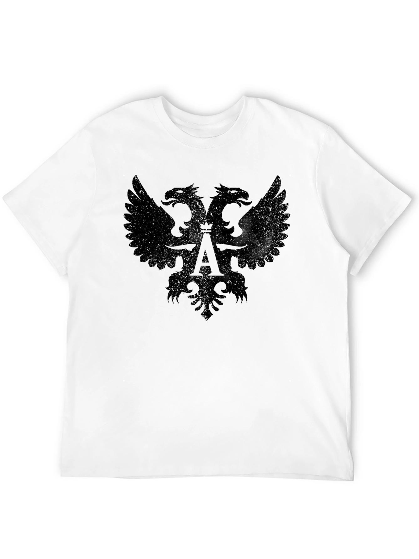 Double-Headed Eagle Graphic Black T-Shirt