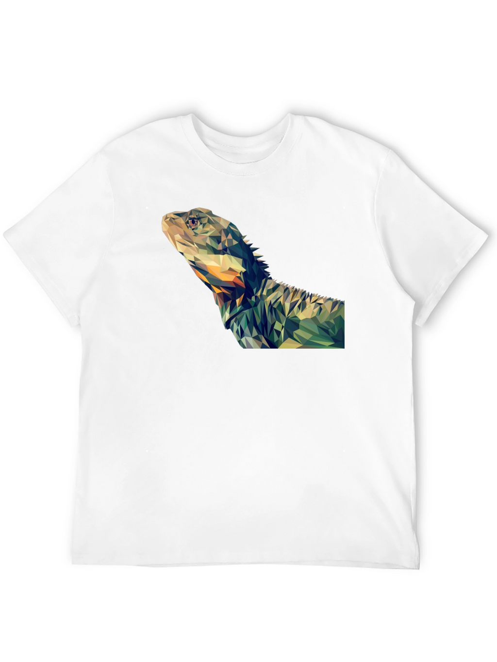 Geometric Lizard Graphic T-Shirt - Modern Poly Art Tee