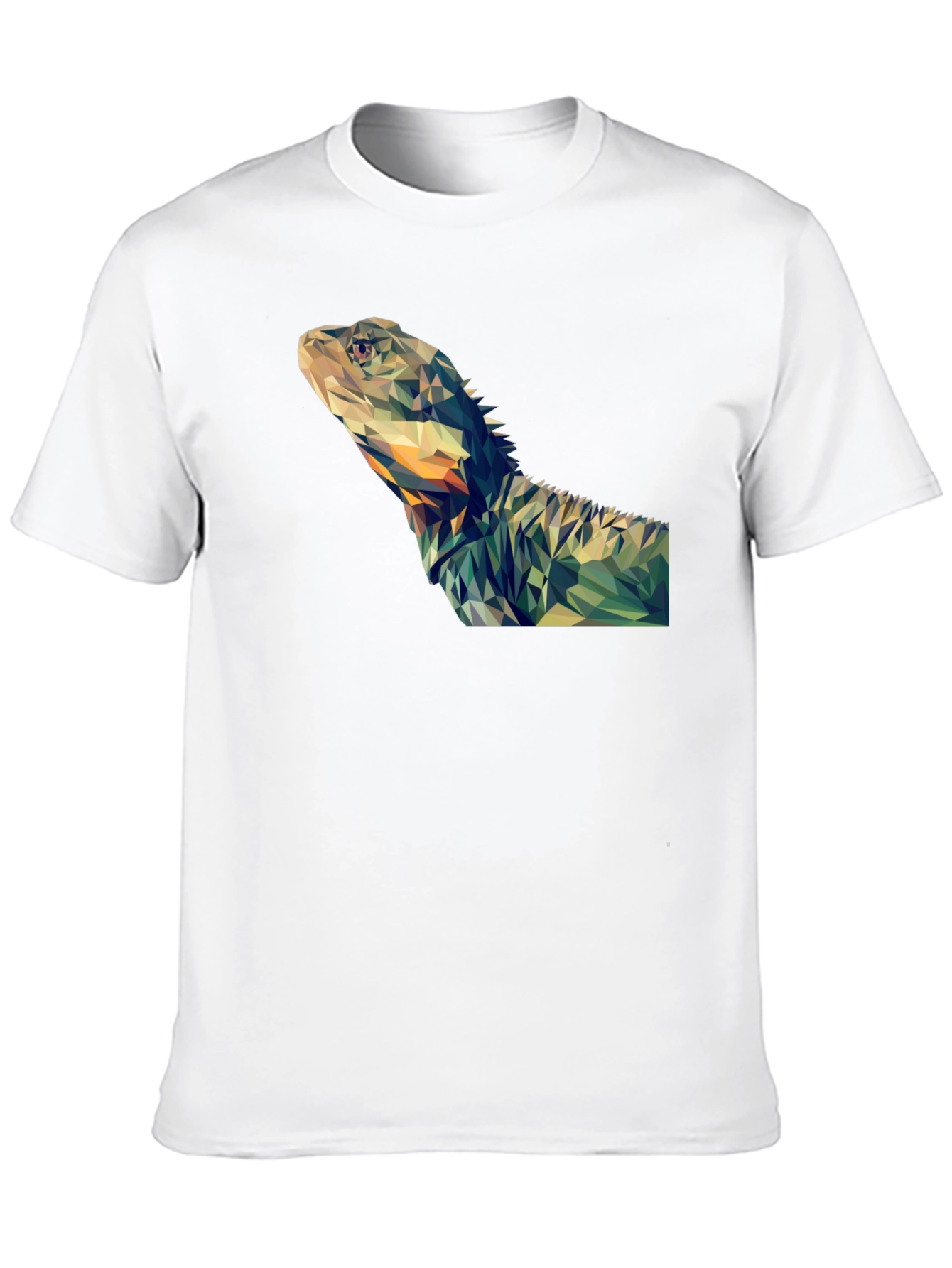 Geometric Lizard Graphic T-Shirt - Modern Poly Art Tee