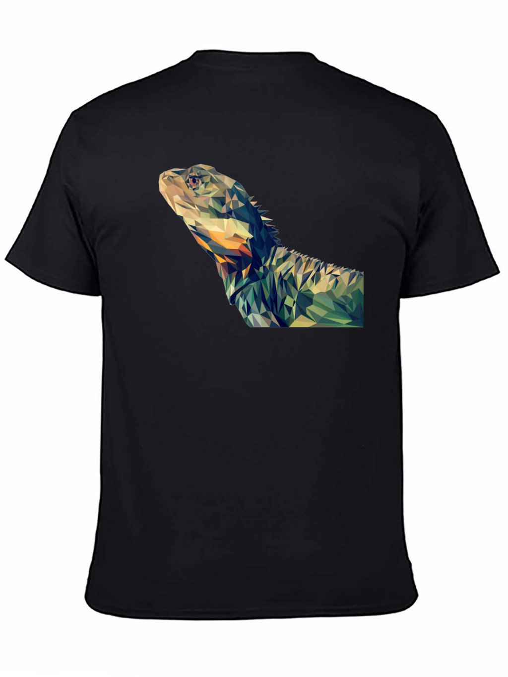 Geometric Lizard Graphic T-Shirt - Modern Poly Art Tee