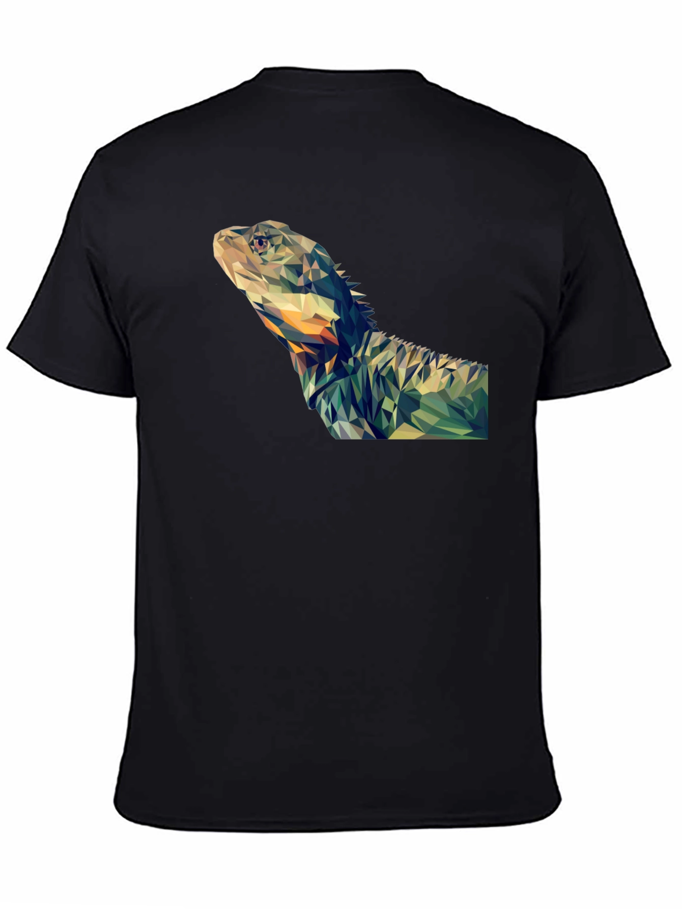 Geometric Lizard Graphic T-Shirt - Modern Poly Art Tee
