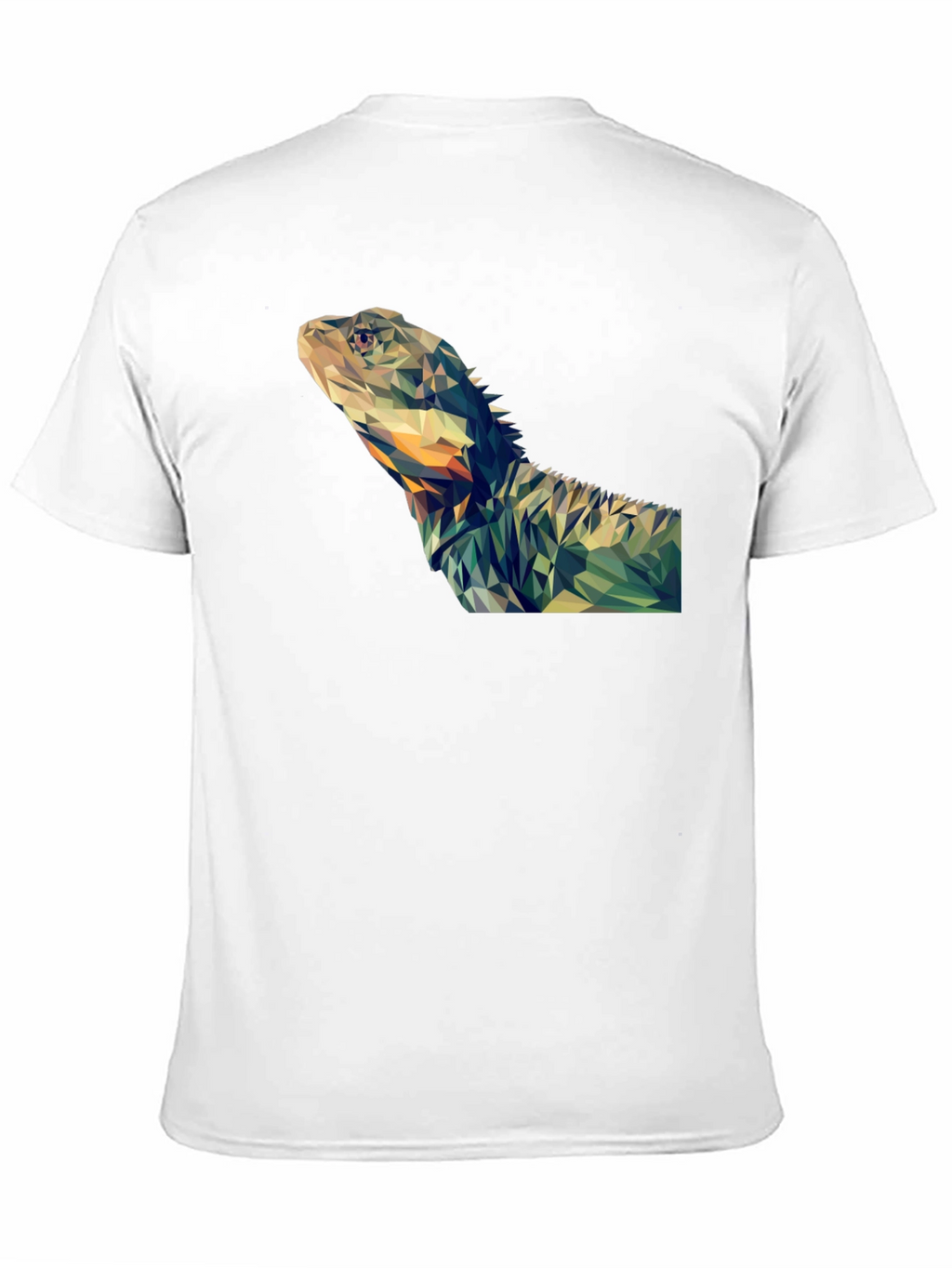 Geometric Lizard Graphic T-Shirt - Modern Poly Art Tee