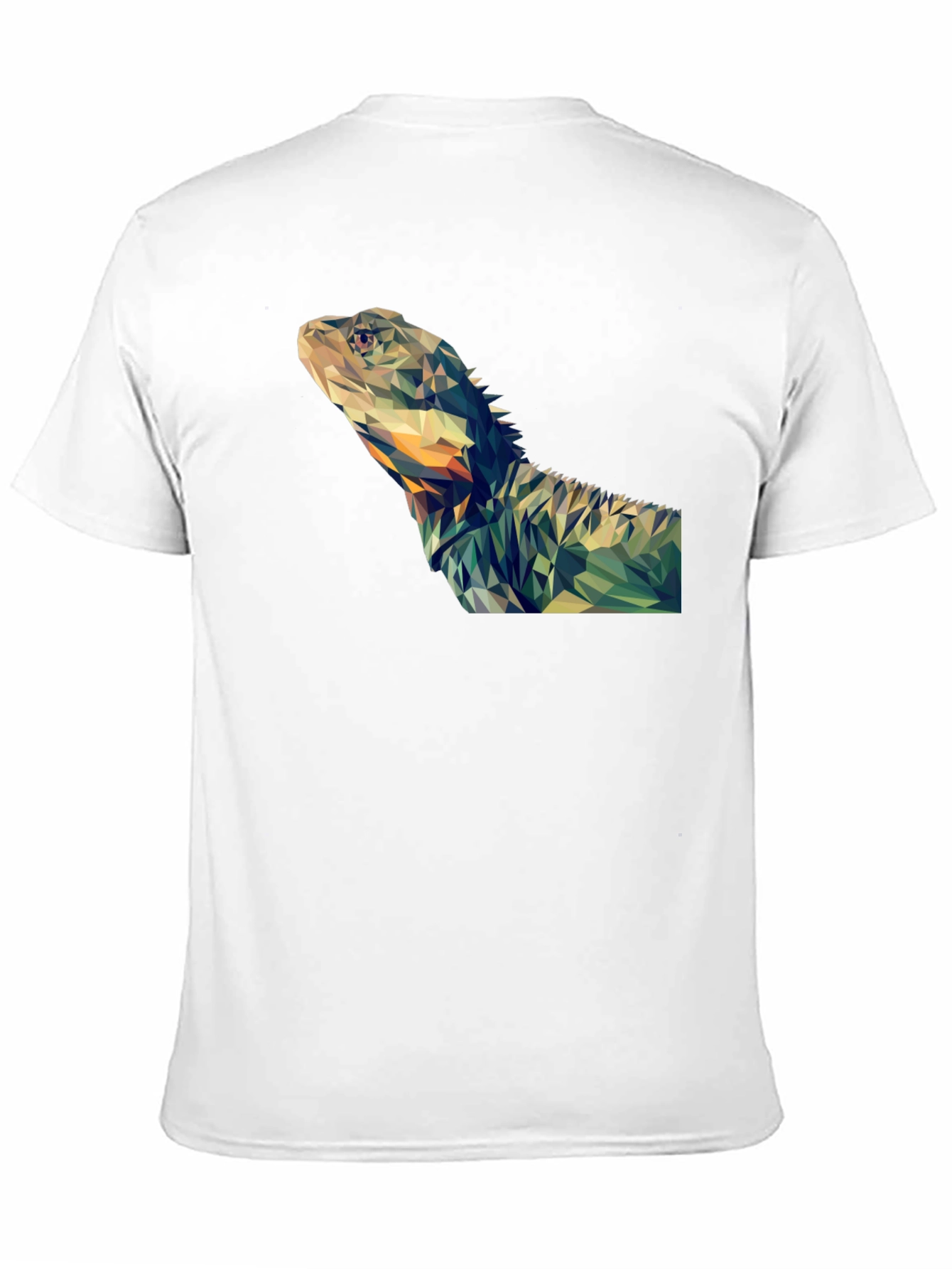 Geometric Lizard Graphic T-Shirt - Modern Poly Art Tee