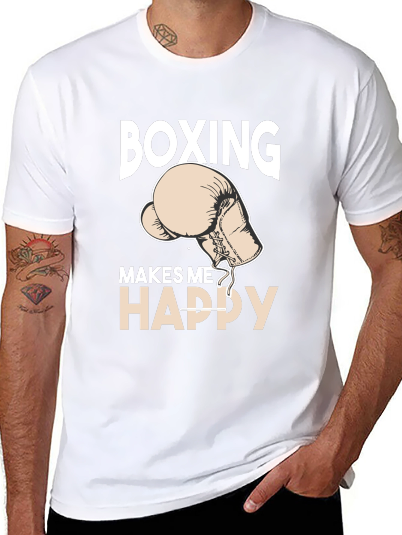 Boxing Makes Me Happy T-Shirt