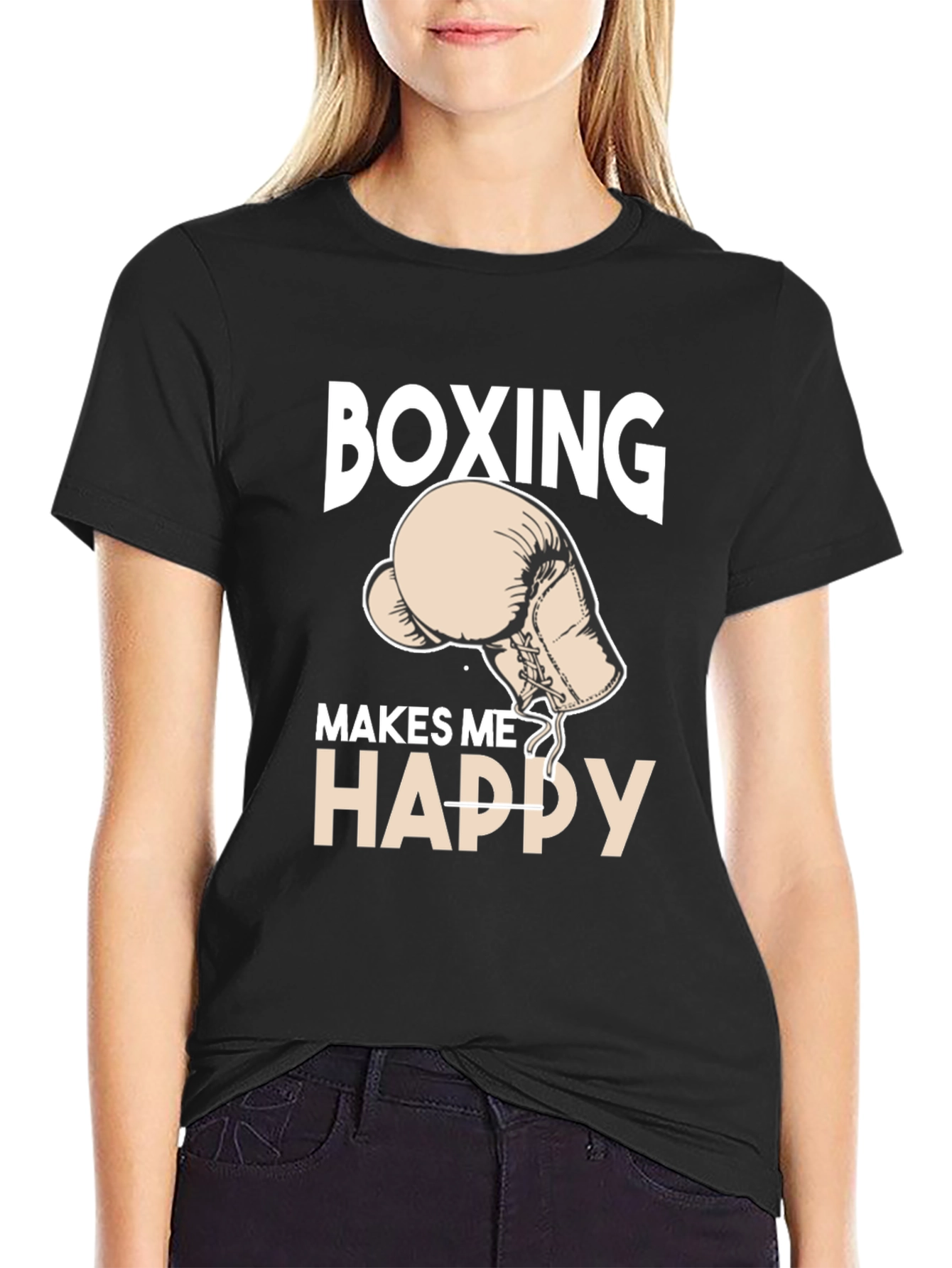 Boxing Makes Me Happy T-Shirt