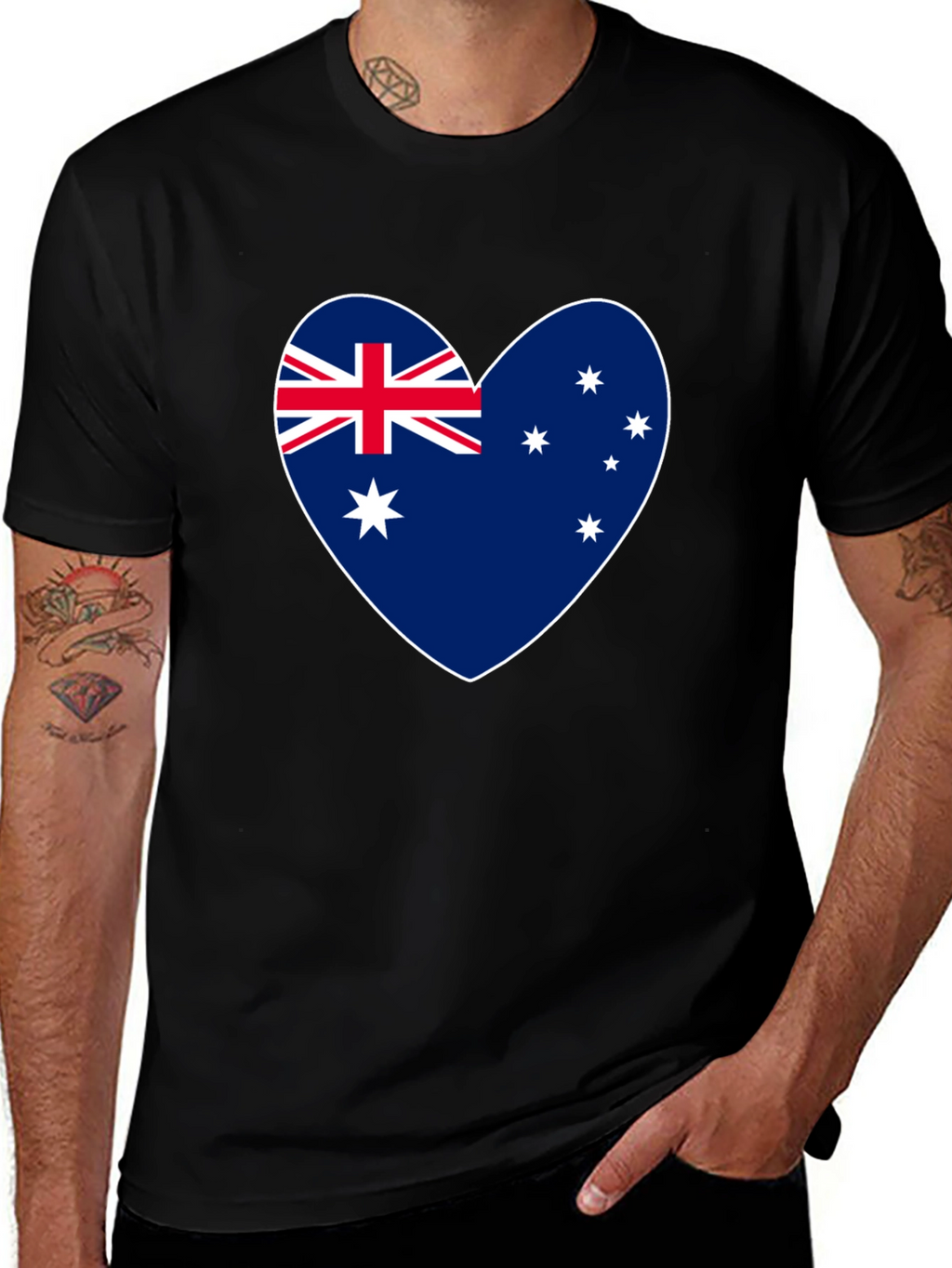 Australian Flag Heart T-Shirt