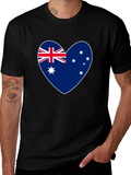 Australian Flag Heart T-Shirt