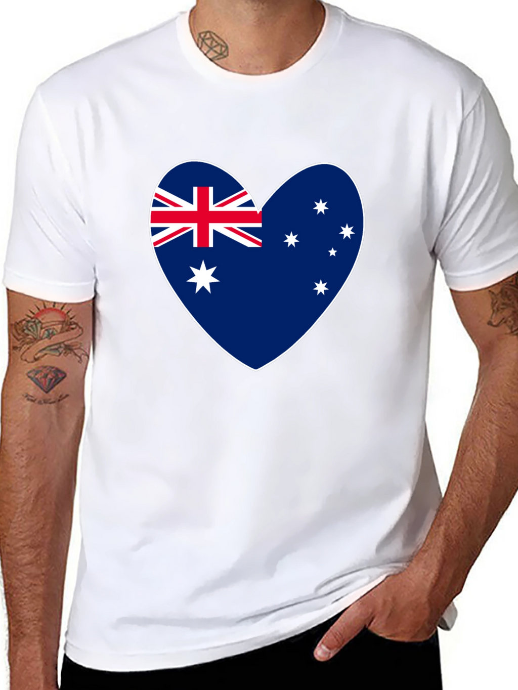 Australian Flag Heart T-Shirt