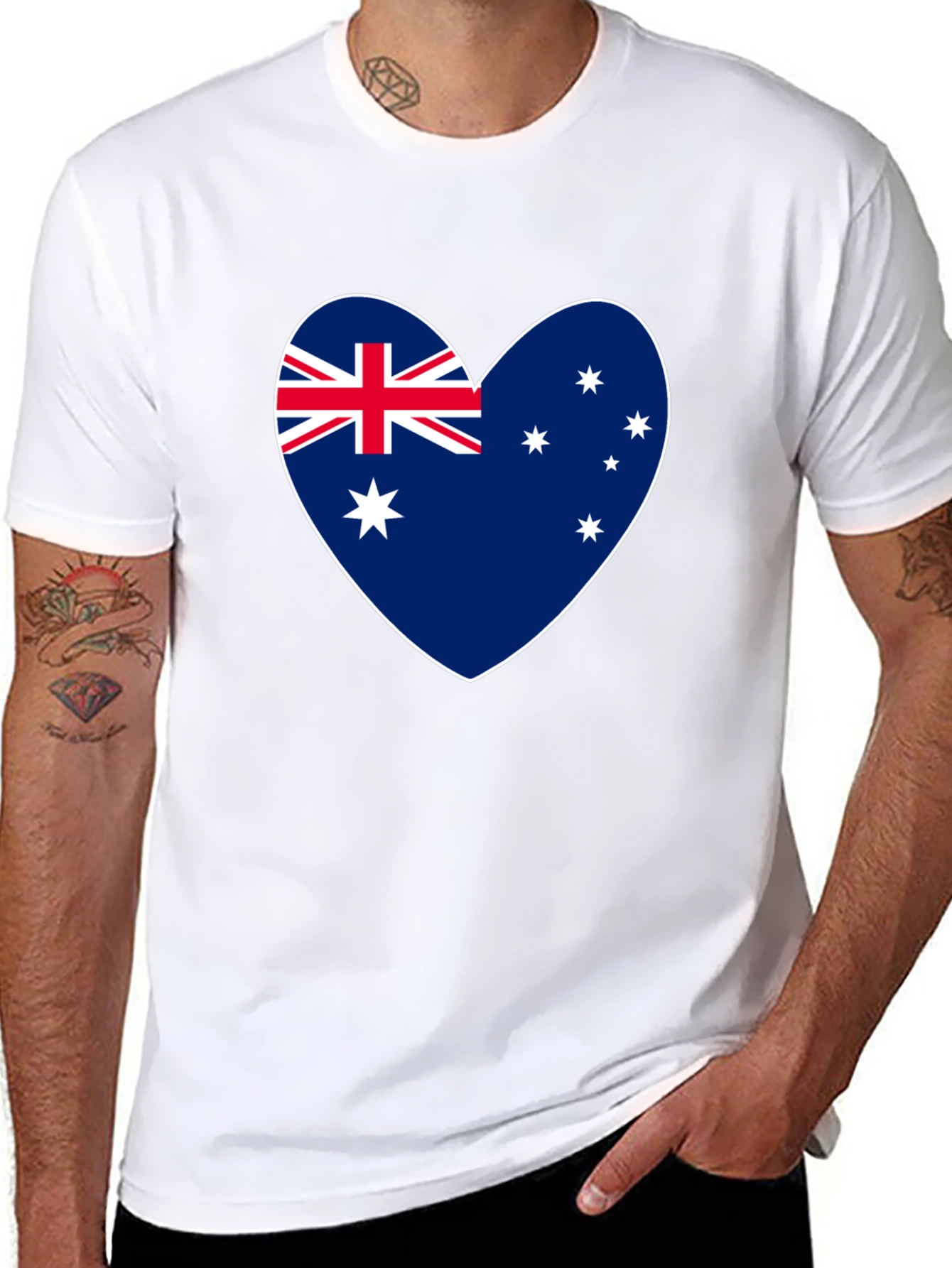 Australian Flag Heart T-Shirt