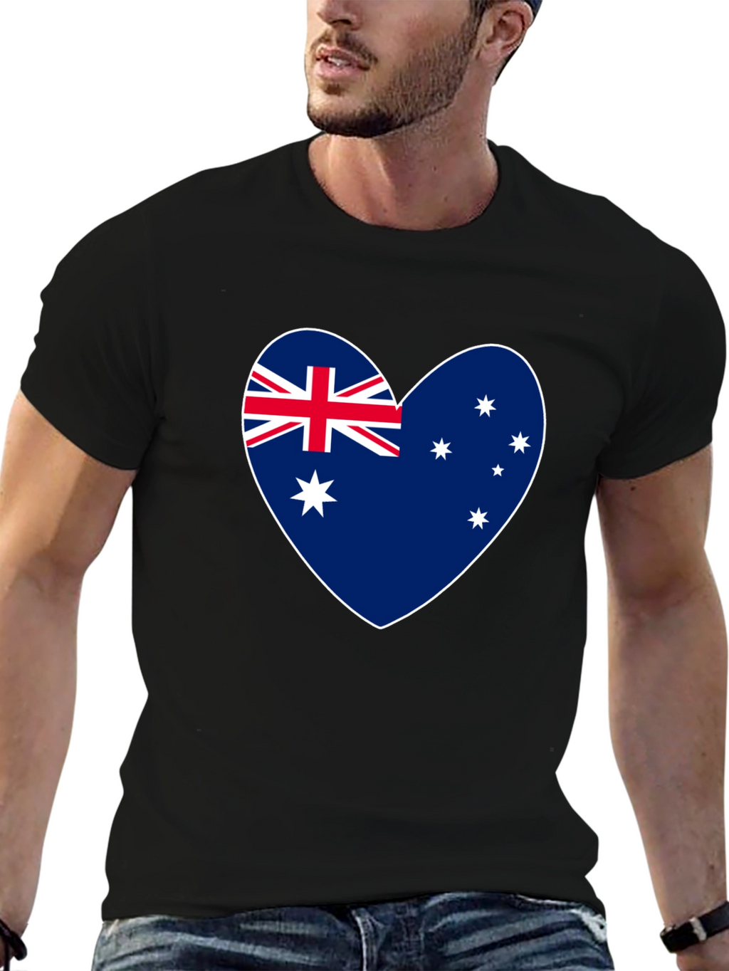 Australian Flag Heart T-Shirt