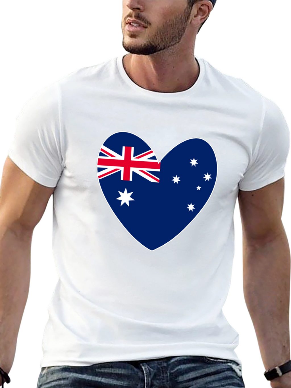 Australian Flag Heart T-Shirt