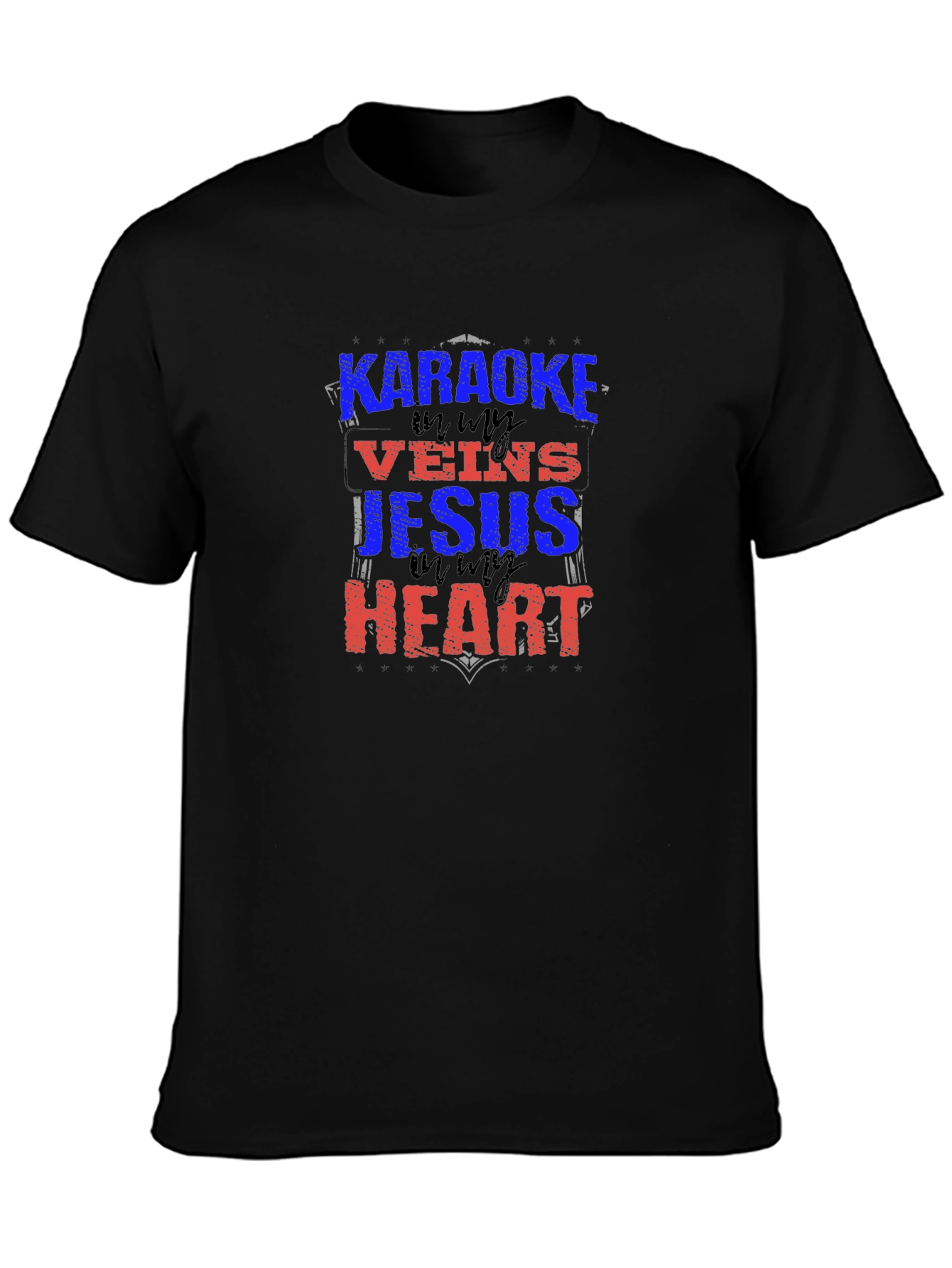 Karaoke Jesus Heart Graphic Tee