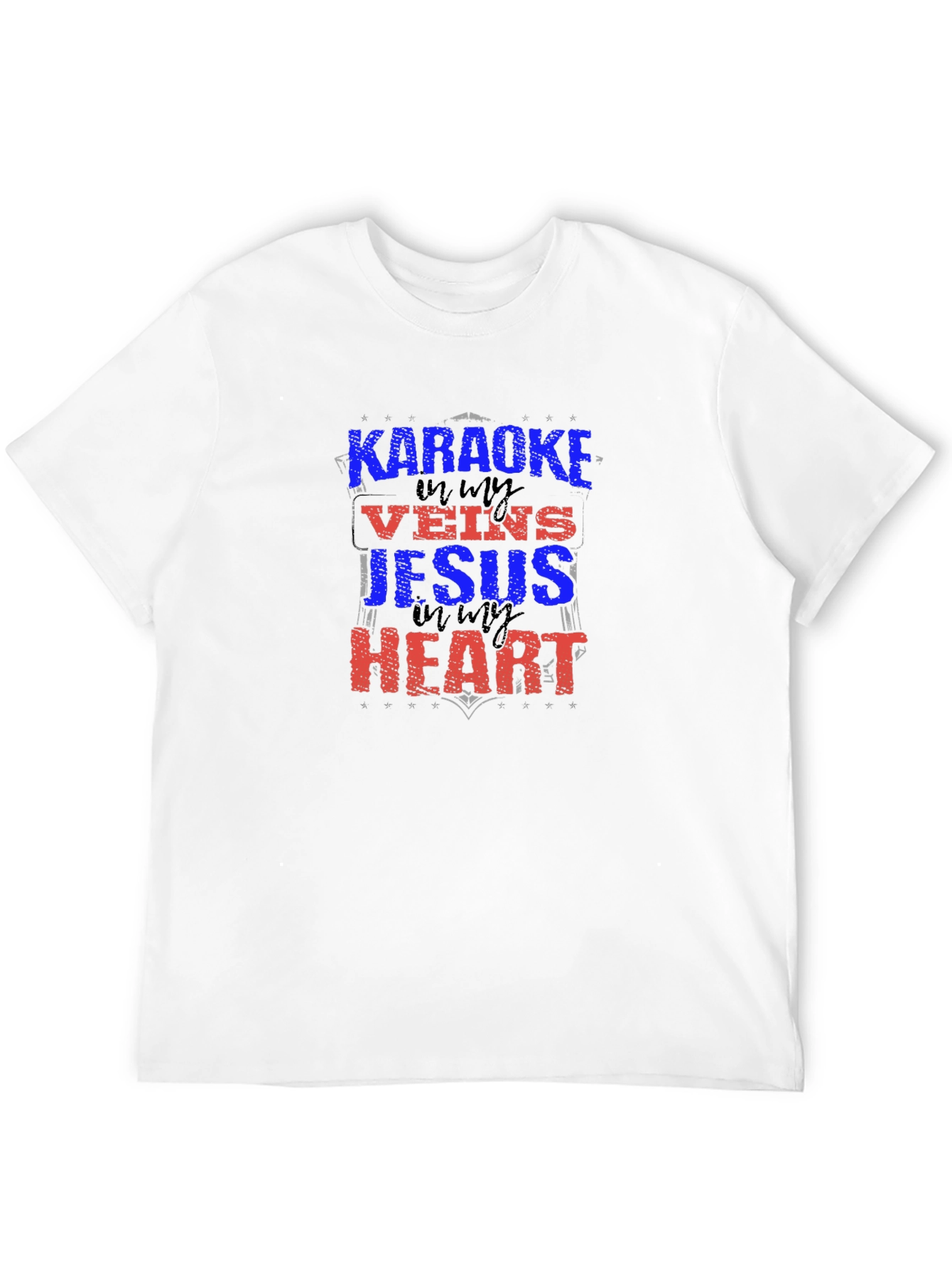 Karaoke Jesus Heart Graphic Tee