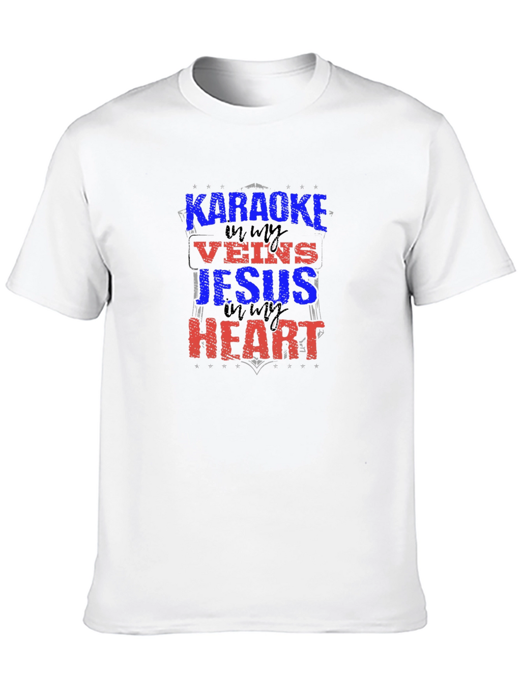 Karaoke Jesus Heart Graphic Tee