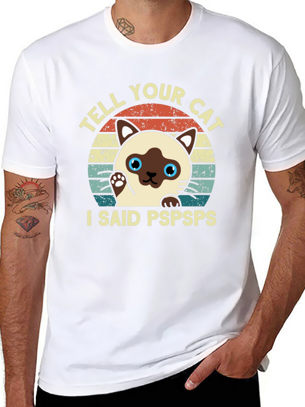 Tell Your Cat I Said Pspsps Black T-Shirt