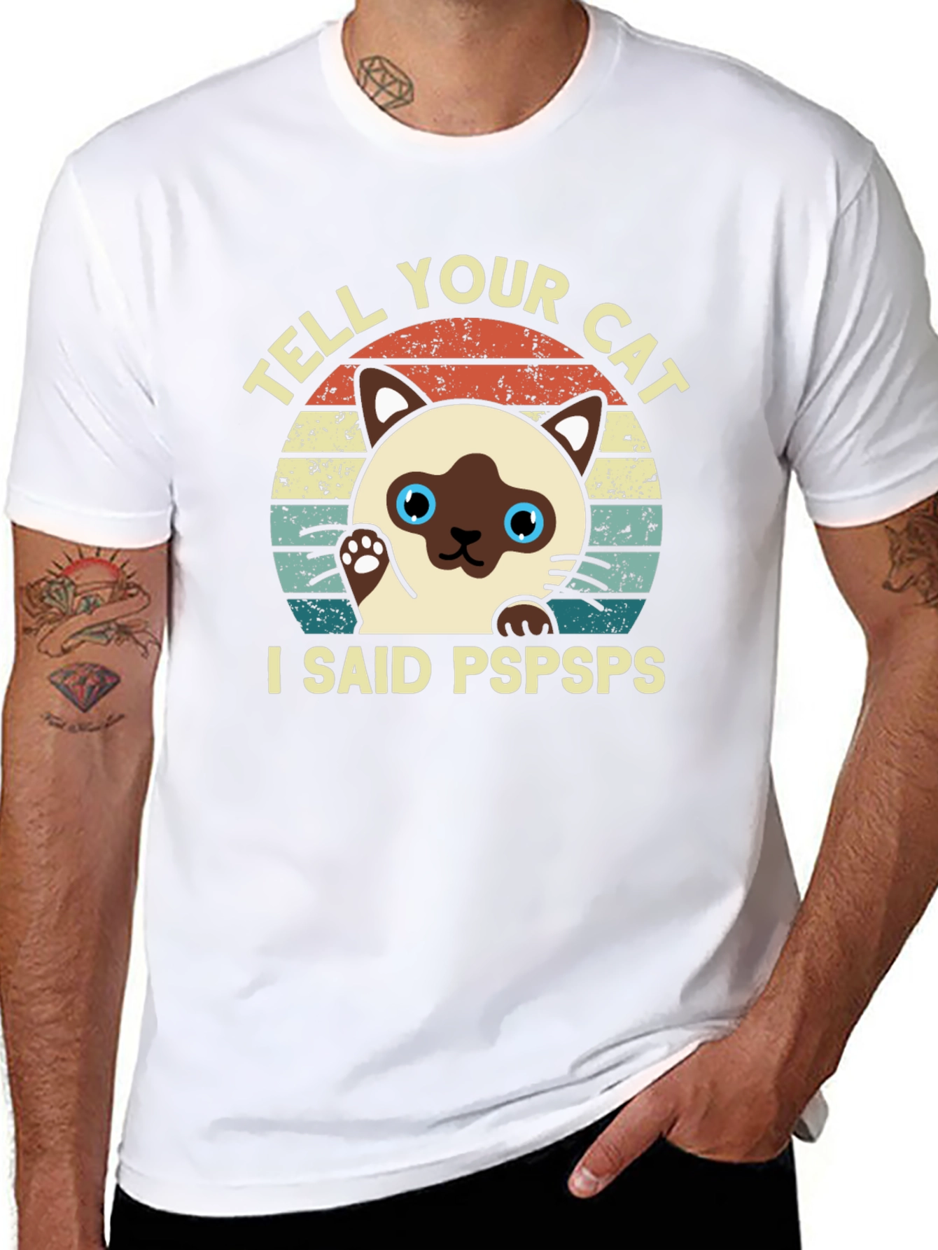 Tell Your Cat I Said Pspsps Black T-Shirt