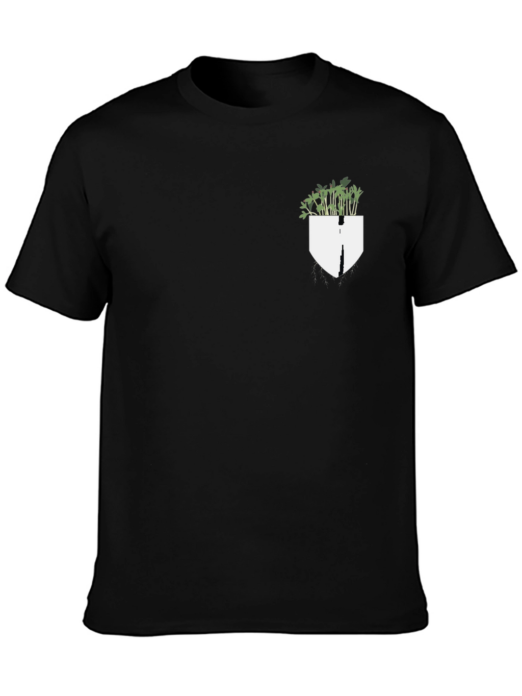 Plant Pocket Black Tee
