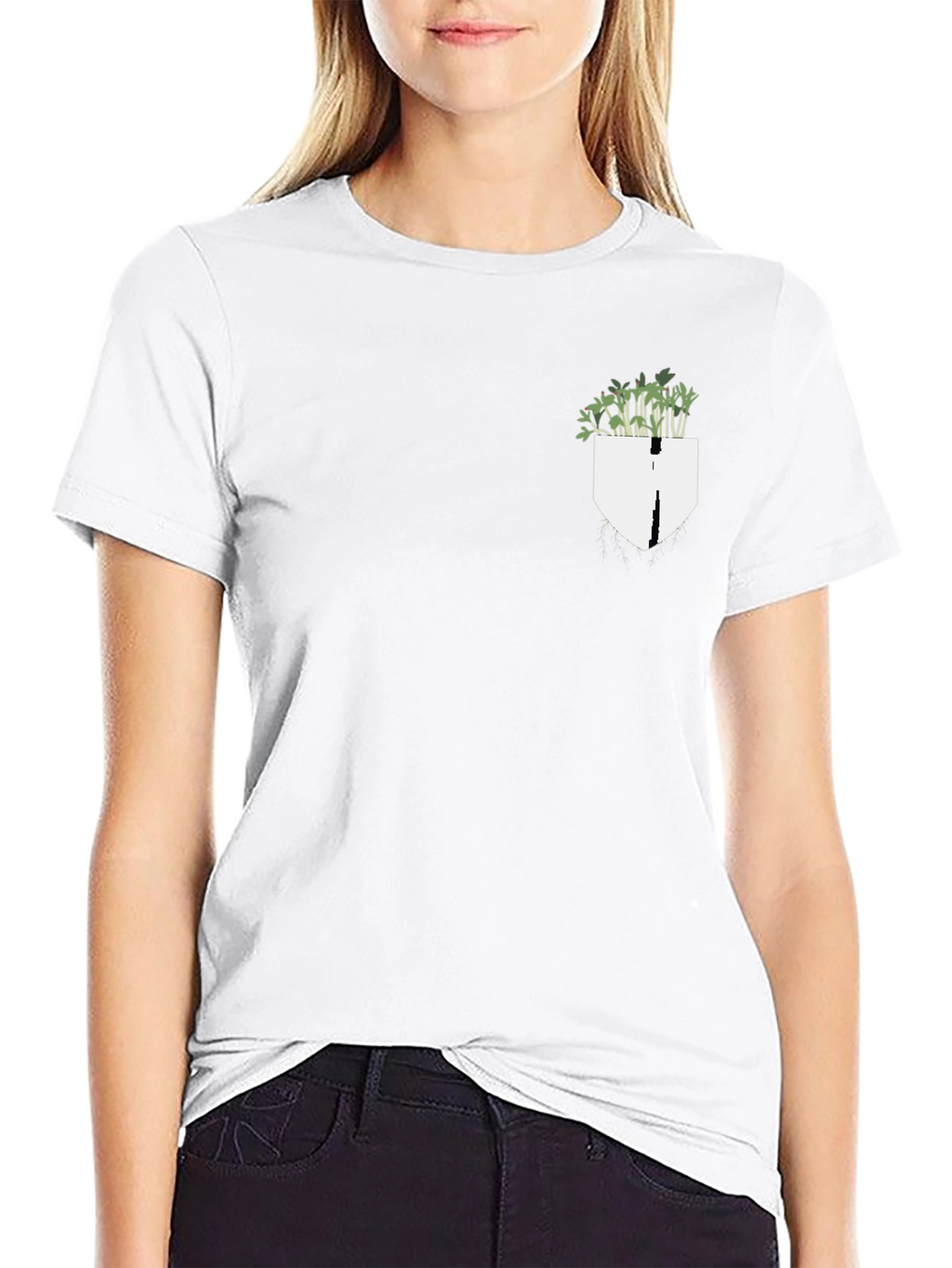 Plant Pocket Black Tee