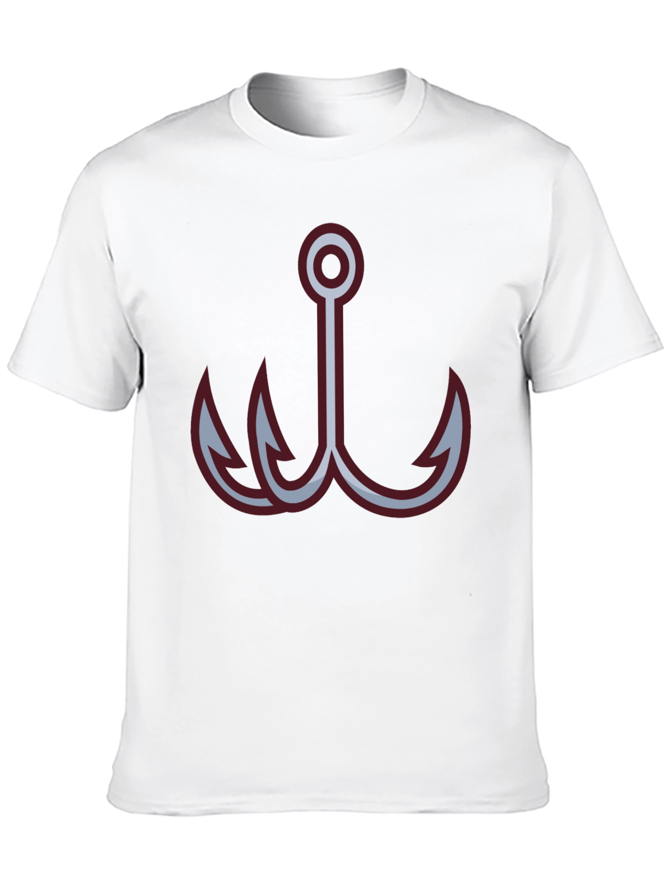 Black Fishing Hook Graphic Tee