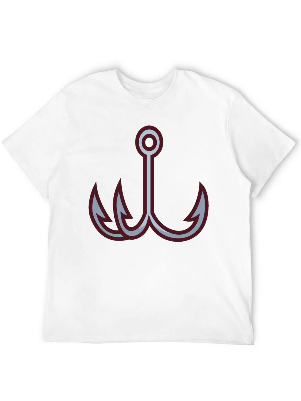 Black Fishing Hook Graphic Tee
