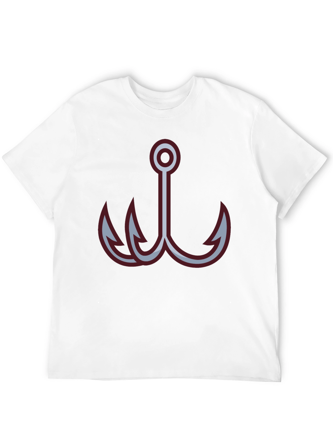 Black Fishing Hook Graphic Tee