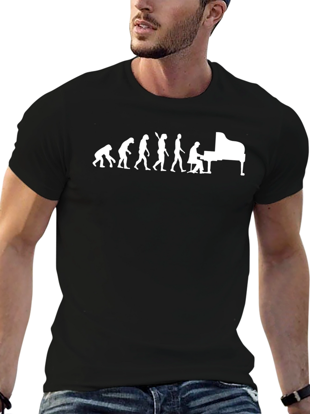 Evolution of Piano T-Shirt - Black