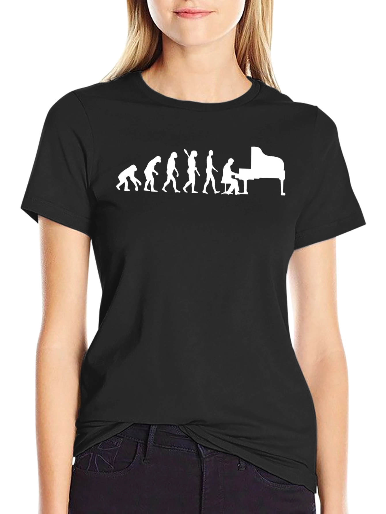 Evolution of Piano T-Shirt - Black