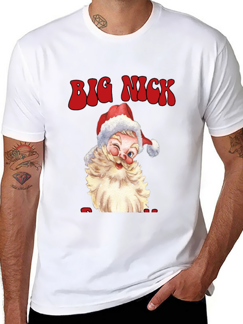 Big Nick Santa Graphic Tee - Holiday Cheer