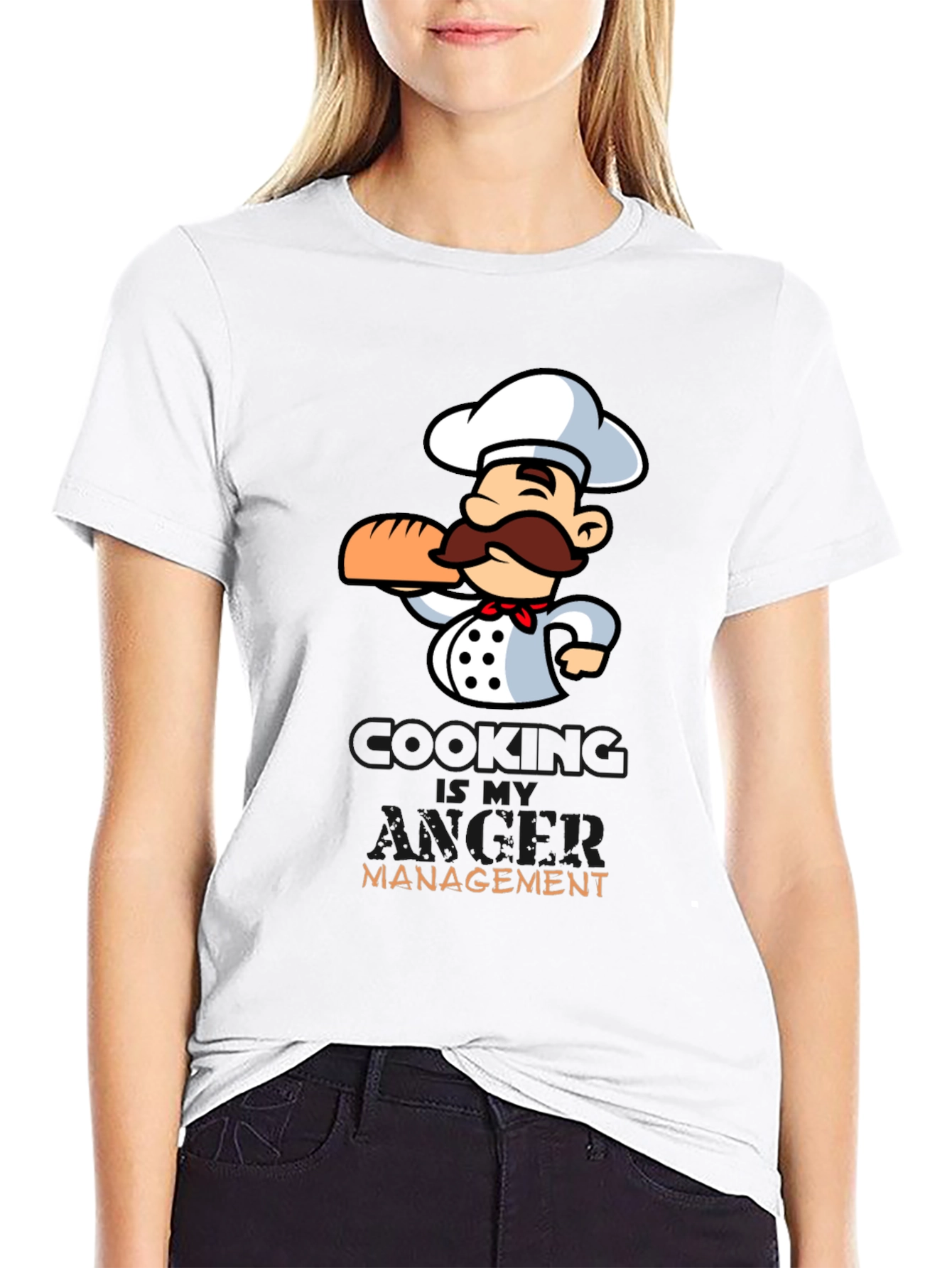 Chef Cartoon Graphic T-Shirt - Cooking Management
