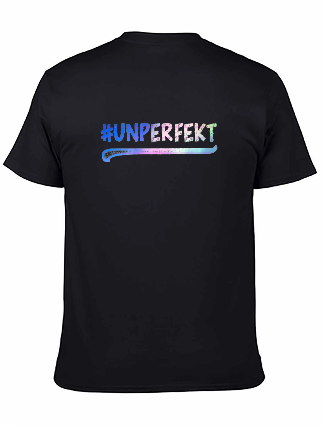 #Unperfekt Black Graphic T-Shirt - Unisex Casual Tee