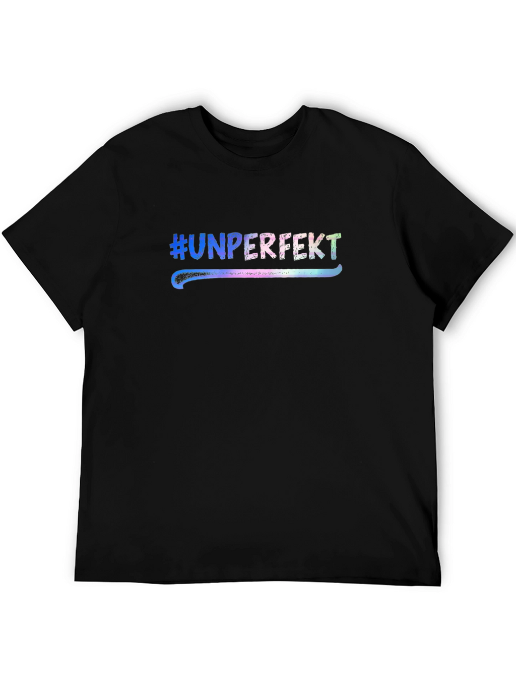 #Unperfekt Black Graphic T-Shirt - Unisex Casual Tee
