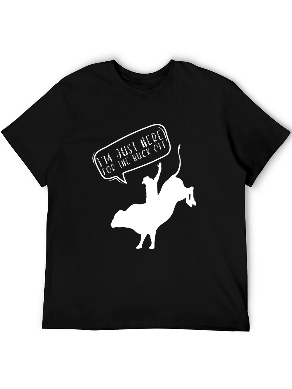 Buck Off Rodeo Graphic Tee - Black Cotton T-Shirt