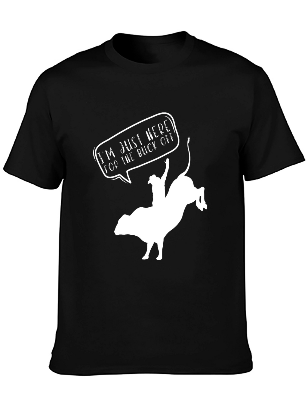 Buck Off Rodeo Graphic Tee - Black Cotton T-Shirt