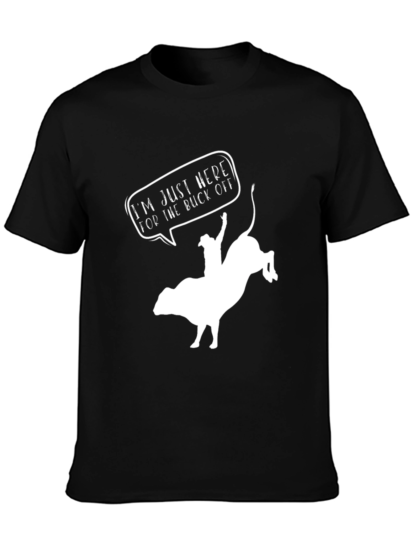 Buck Off Rodeo Graphic Tee - Black Cotton T-Shirt