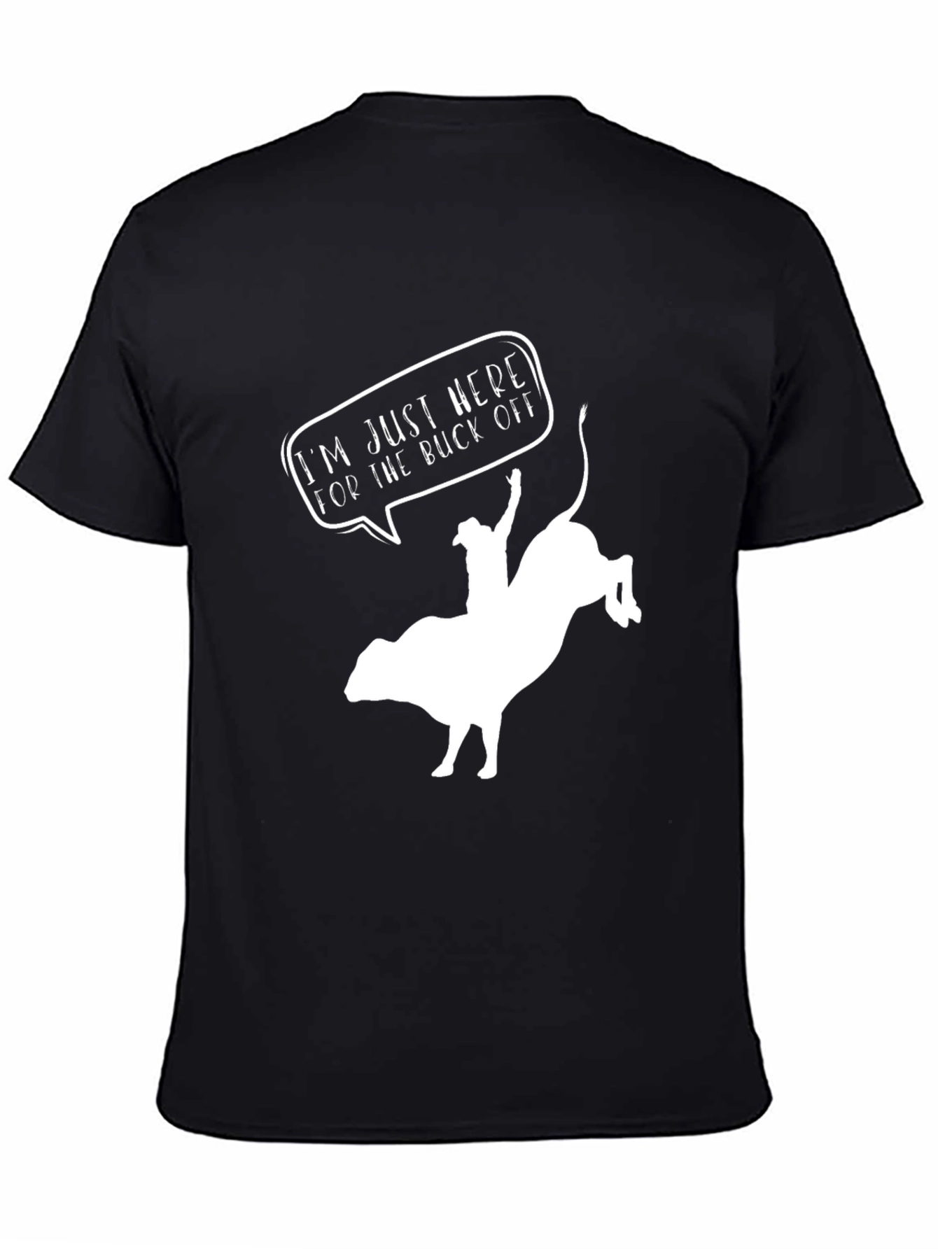 Buck Off Rodeo Graphic Tee - Black Cotton T-Shirt