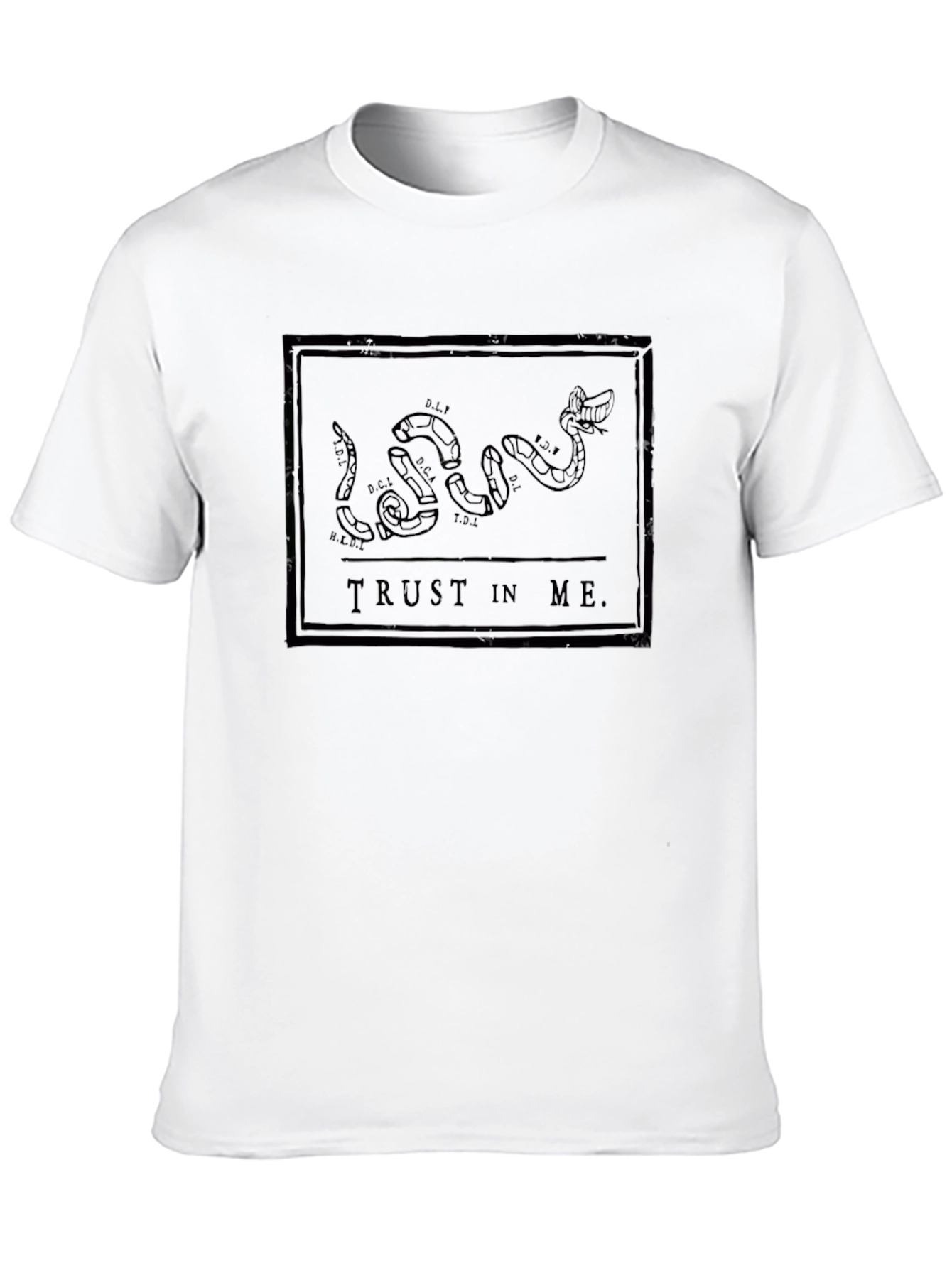Trust in Me Snake Graphic Black T-Shirt