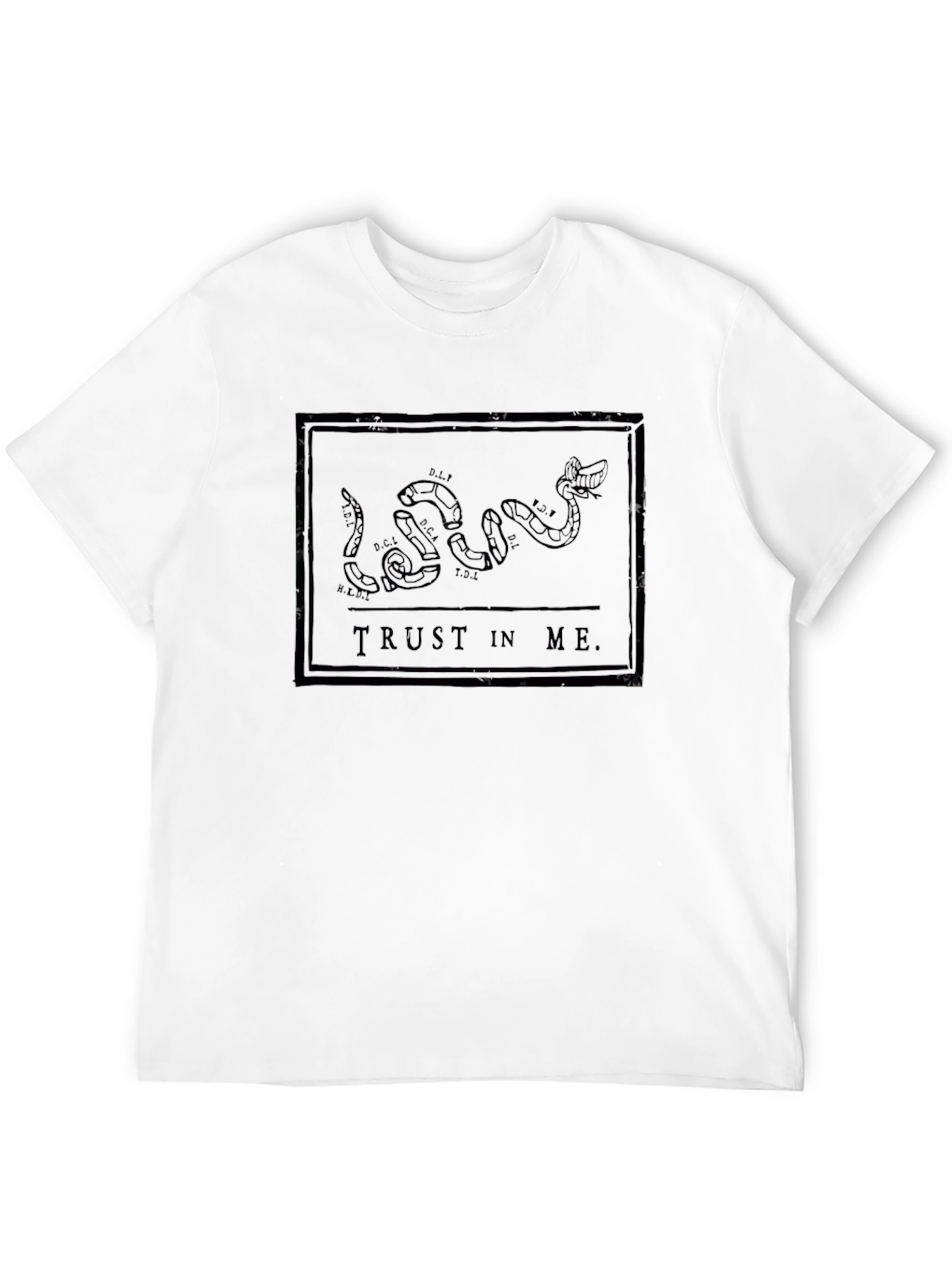 Trust in Me Snake Graphic Black T-Shirt