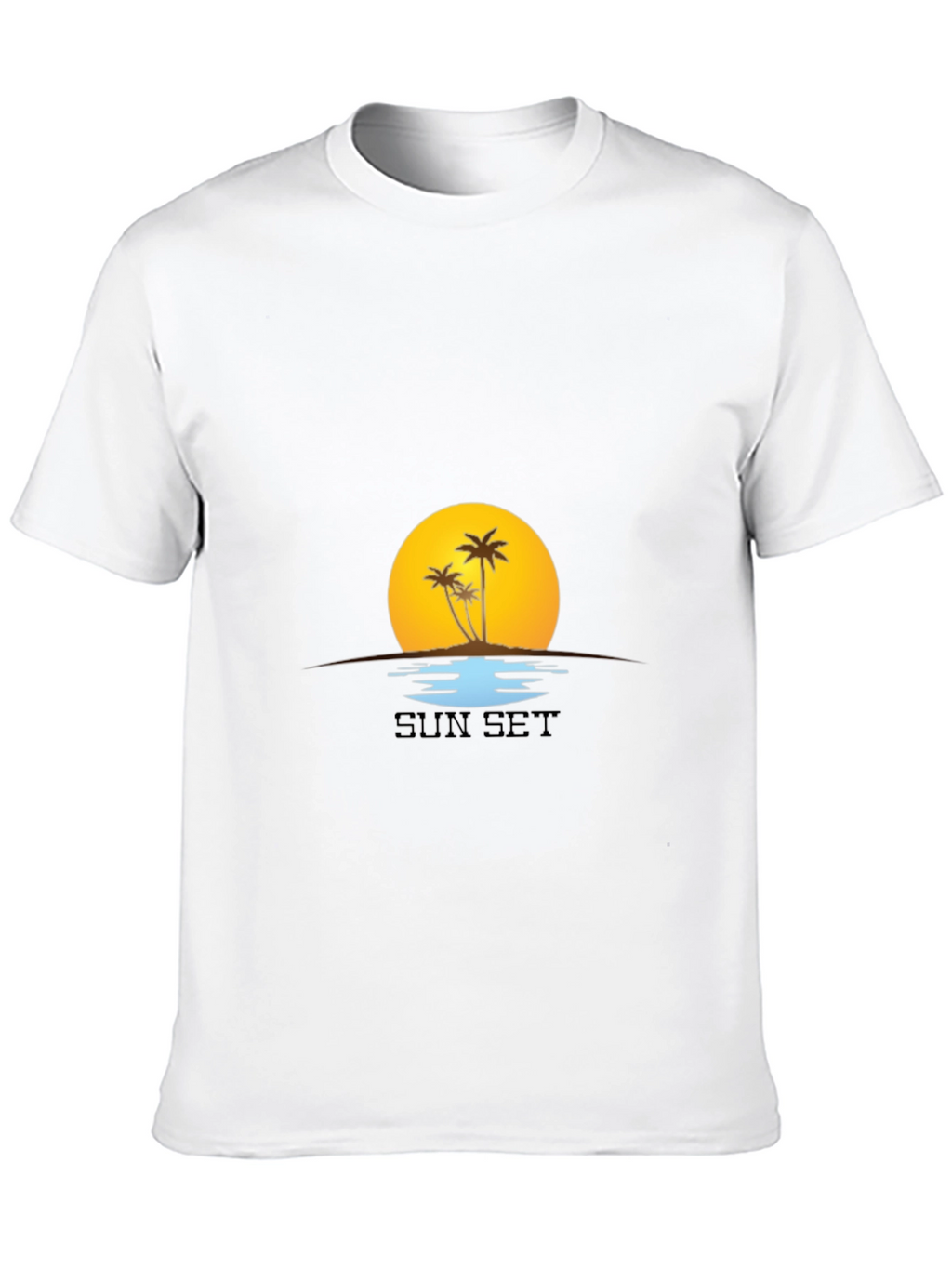 Sunset Palm Tree T-Shirt - Island Vibes