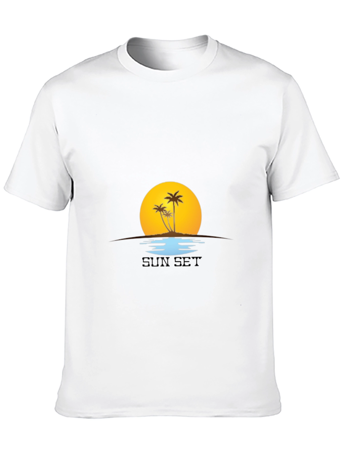 Sunset Palm Tree T-Shirt - Island Vibes
