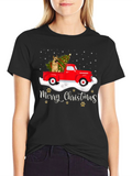 Festive Dog Christmas Truck Tee