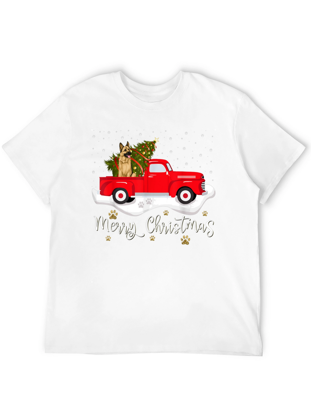 Festive Dog Christmas Truck Tee