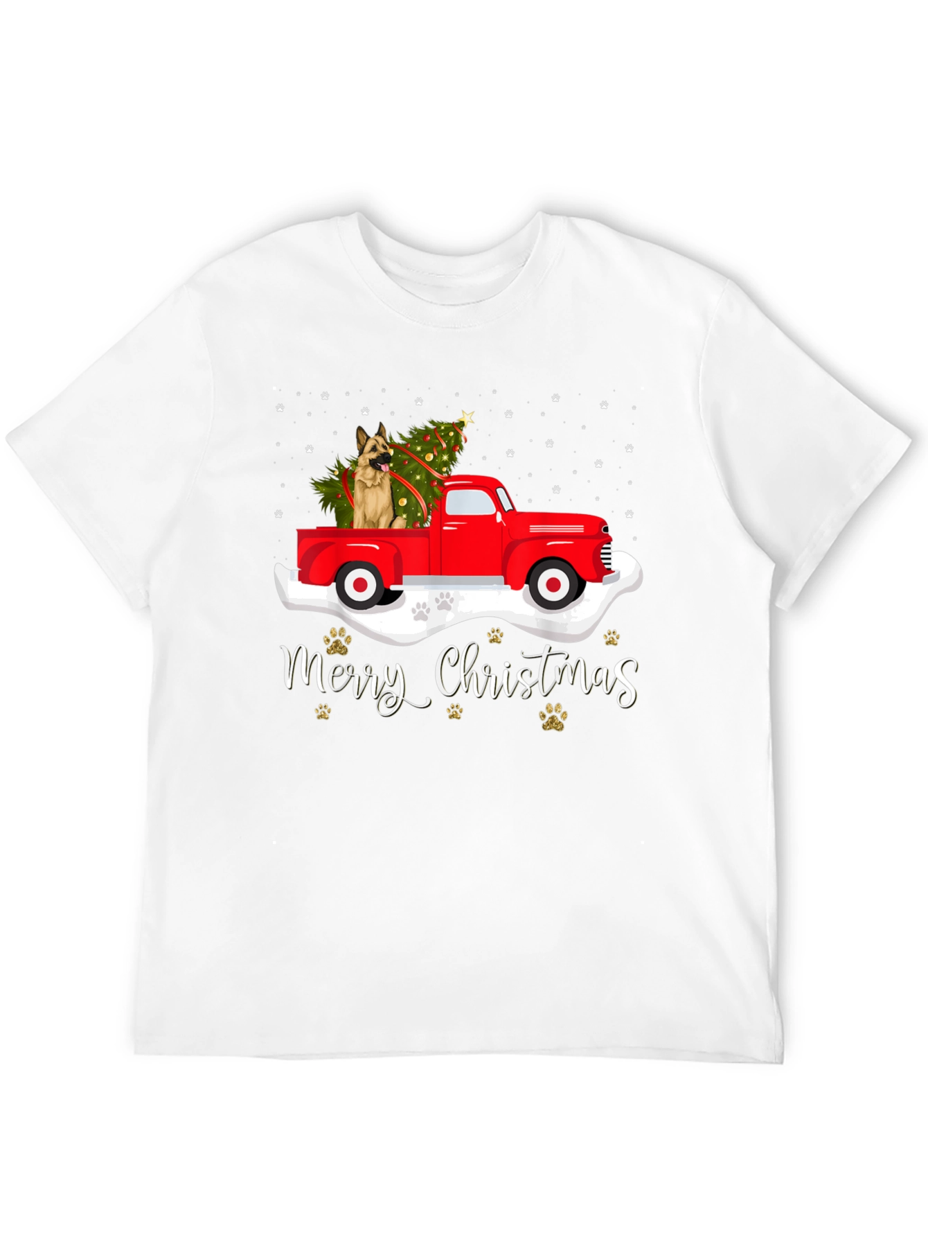 Festive Dog Christmas Truck Tee