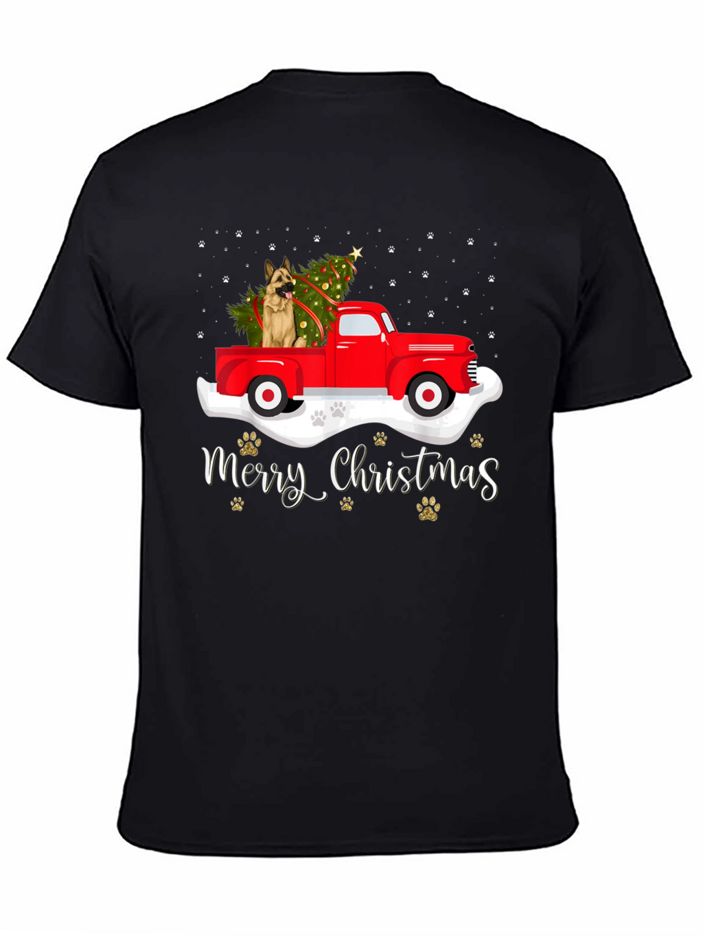 Festive Dog Christmas Truck Tee