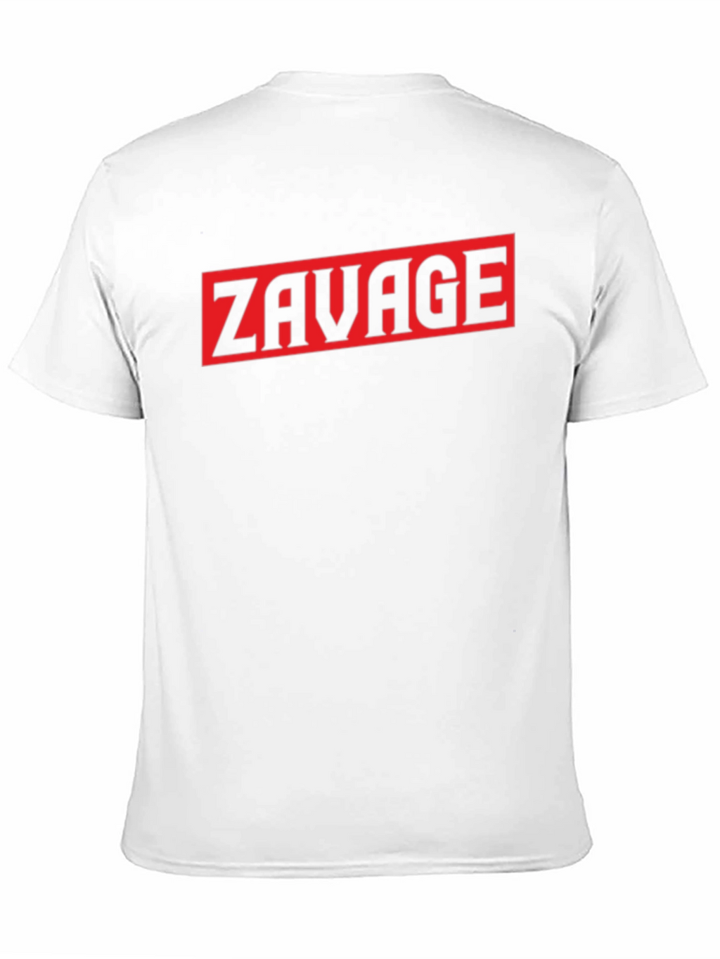 Zavage Graphic Tee - Bold Red Print on Black