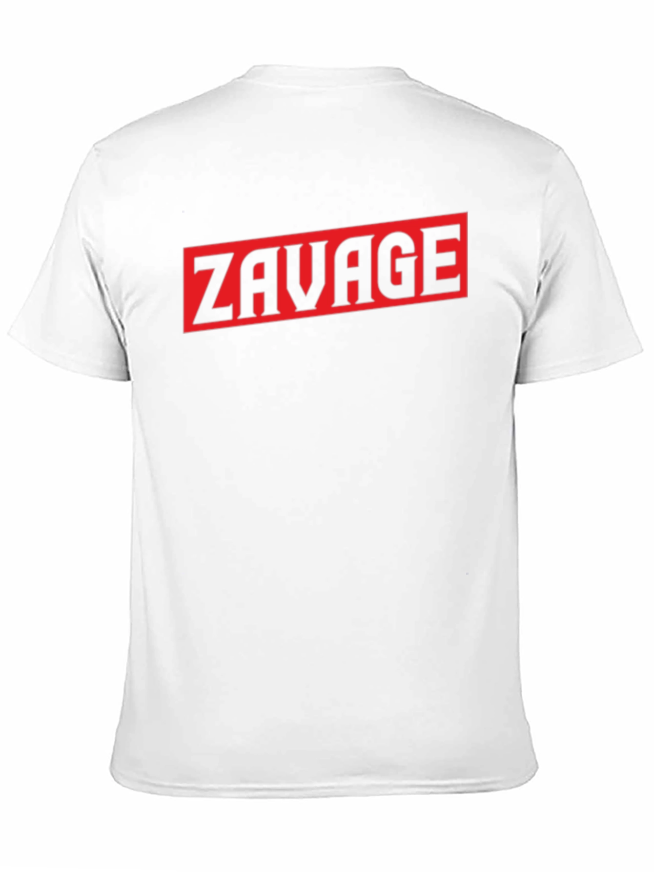 Zavage Graphic Tee - Bold Red Print on Black