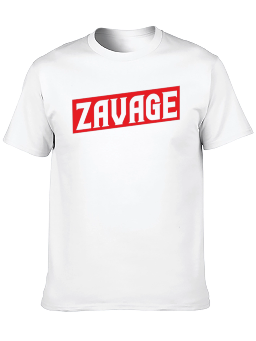 Zavage Graphic Tee - Bold Red Print on Black