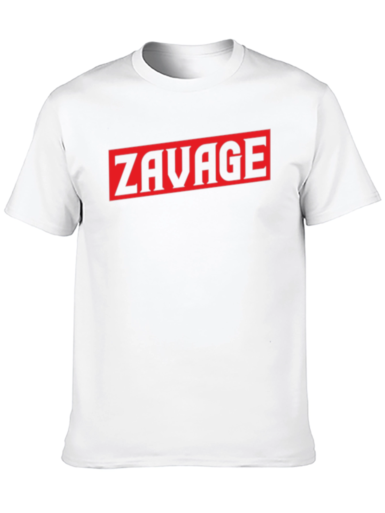 Zavage Graphic Tee - Bold Red Print on Black